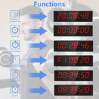 Large Stopwatch with Start/Stop Button, LED Digital Timer with Remote, - Image 3