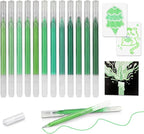 CAISEXILE 12 Green Glitter Gel Pens Set, 1.0 mm Fine Point by CAISEXILE