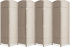 Cocosica 8 Panel Room Divider, 6Ft Folding Privacy Screen, Tall