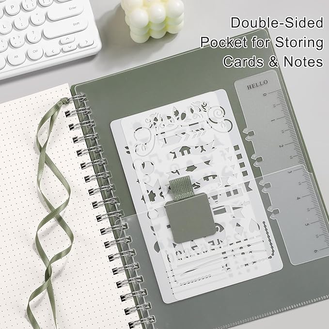 EMSHOI Spiral Notebook B5 Bullet Dotted journal, Dotted Grid Notebook - Image 5