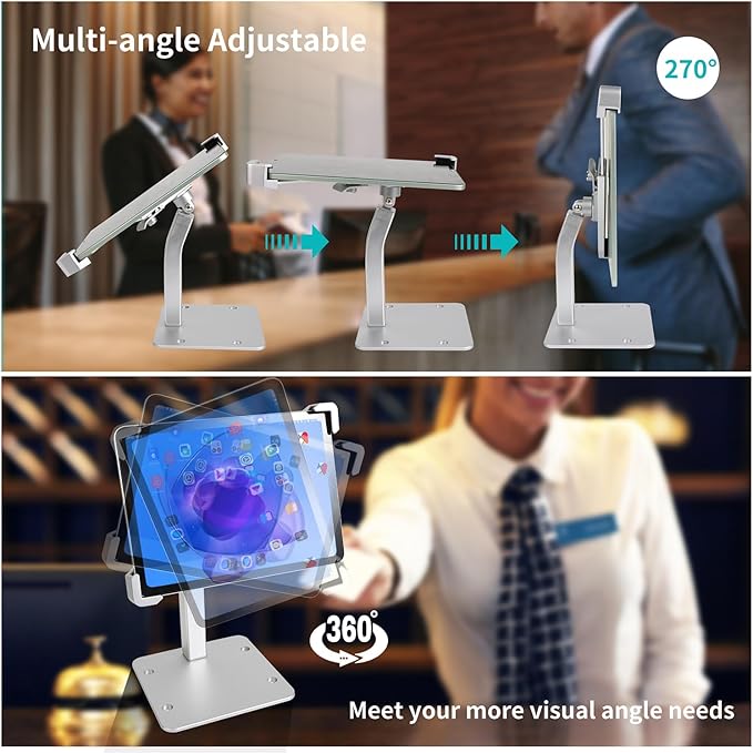 YOOZ Anti Theft Tablet Holder, Secure Desktop iPad Mount Lock, All Metal - Image 2