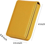 Outus 2 Pieces Business Card Holder, PU Leather Business Card Case Pocket Wallet - Image 2
