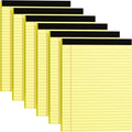 MSKKSM Legal Pads 8.5 x 11, 6 Pack Yellow Note Pads 8.5 x 11 Writing Pads by MSKKSM