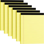 MSKKSM Legal Pads 8.5 x 11, 6 Pack Yellow Note Pads 8.5 x 11 Writing Pads by MSKKSM