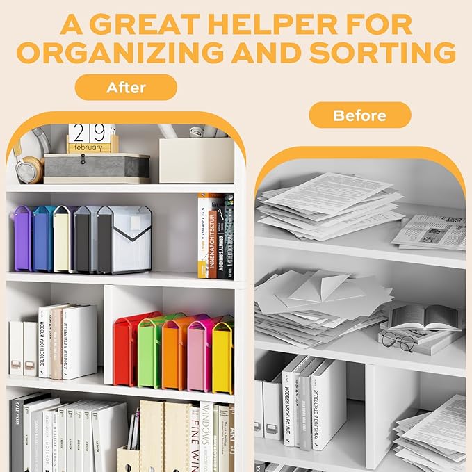 Deli 10 Pack Plastic Expanding File Folder, Folders - Image 7