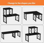 Honiter 2 Sets Desk Shelf, Desktop Organizer Shelf, Freestanding Small - Image 7