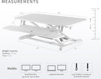 VIVO 36 inch Desk Converter, K Series, Height Adjustable Sit to Stand Riser - Image 3