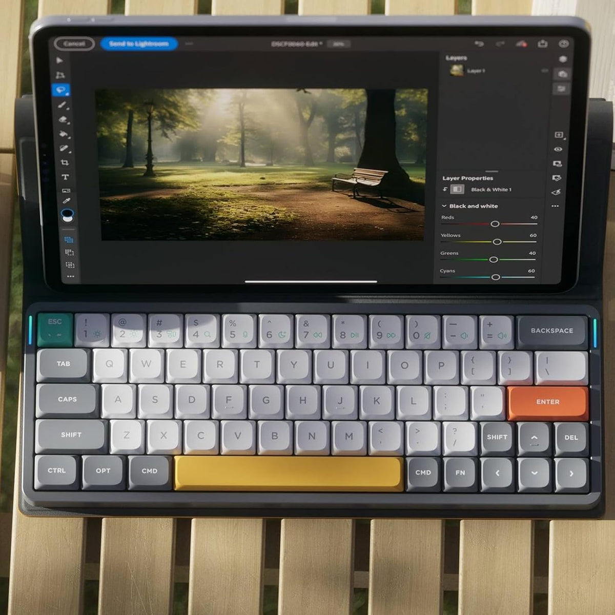 nuphy Air60 V2 Portable Wireless Keyboard 60% Low Profile Mechanical Keyboard...