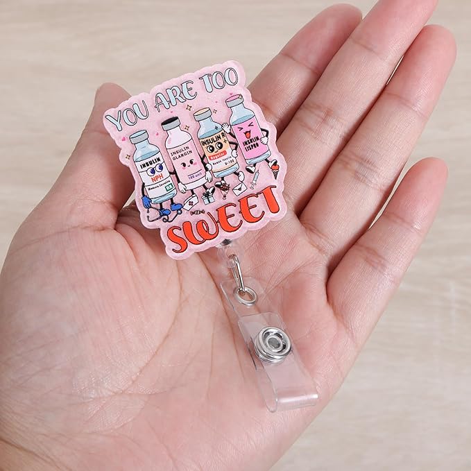You are Too Sweet Funny Badge Reel | Retractable ID Card Badge Holder | Name - Image 3