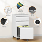 AFAIF 3 Drawer Mobile File Cabinet - Image 6