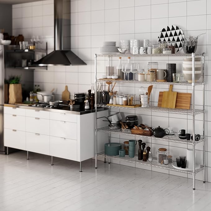 Regal Altair 14" Deep x 60" Wide x 64" Height Wire Shelving Kit | 5-Tier | NSF - Image 2