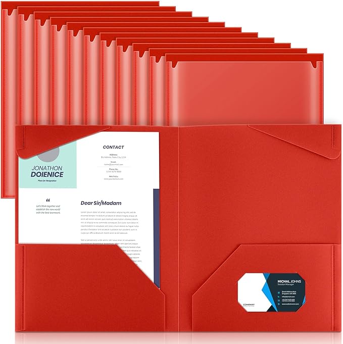 Henoyso 18 Pcs Plastic Folders by Henoyso
