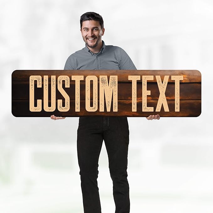 Custom Sign, Custom Street Sign, 11 Font Colors, 13 Font Styles, 4 Hole Options - Image 2