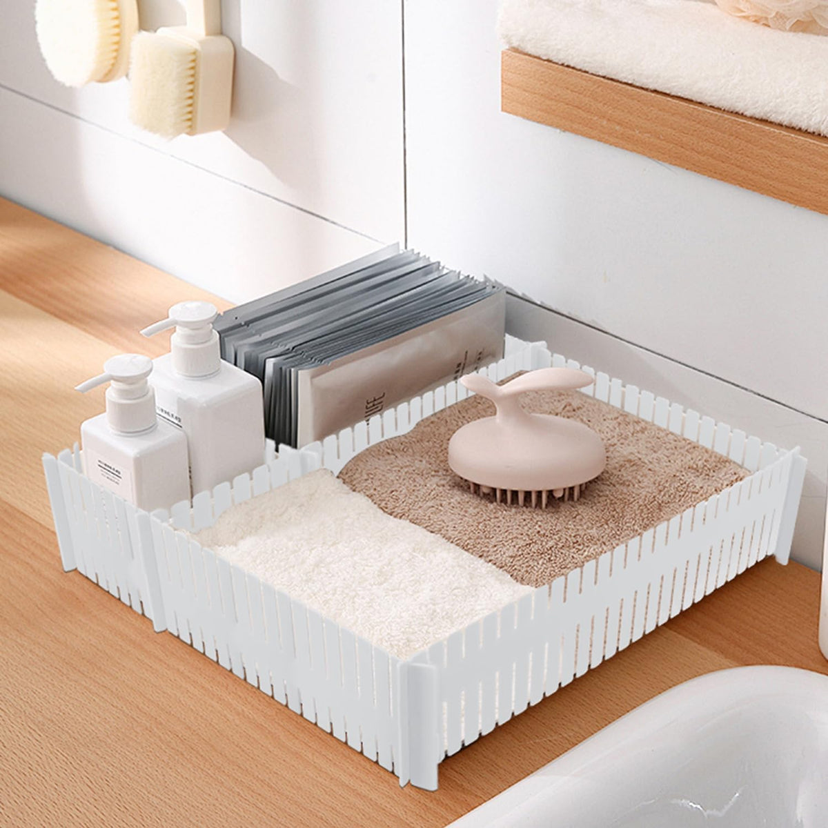 100 PCS Premium DIY Drawer Dividers, White, Adjustable Drawer Organizers for ...