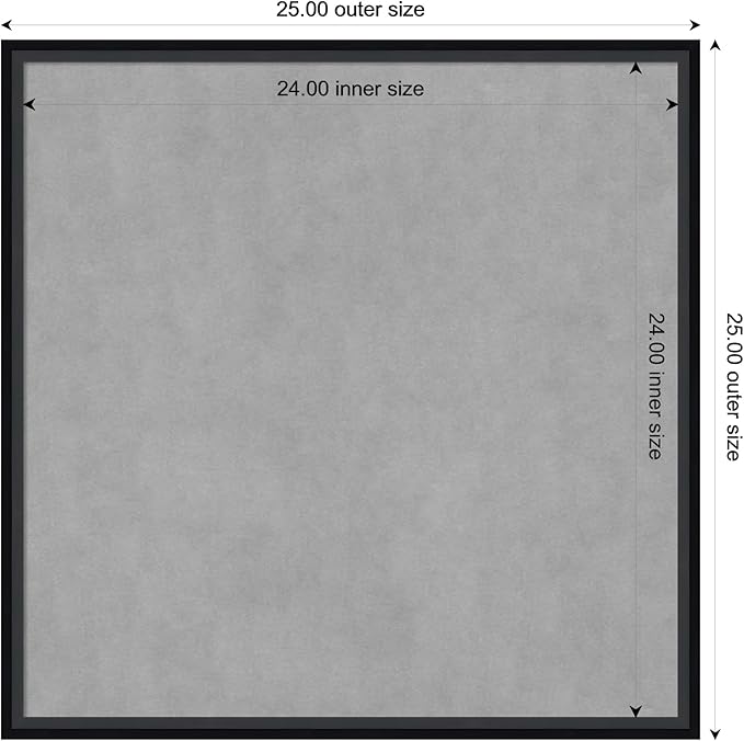 Amanti Art Black Framed Magnetic Board 25x25 Medium Vision Board - Image 4
