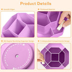 Pencil Pen Holder for Desk, 9 Slots 360 Degree Rotating Desk Organizers - Image 4