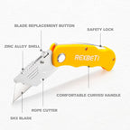 REXBETI 4-Pack Folding Pocket Utility Knife Quick-change SK5 Box Cutter - Image 2