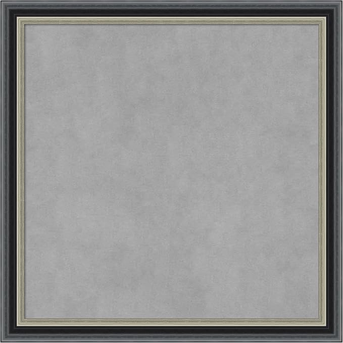 Amanti Art Black Framed Magnetic Board 23x23 Medium Vision Board by AmantiArt