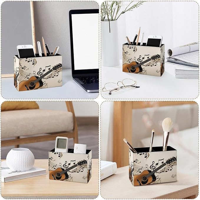Famame Vintage Music Notes Guitar Pencil Holder - Image 3