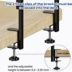 clamp on desk shelf 2-tier, 12.6 inche wood, package contents