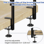 ART-GIFTREE Clamp On Desk Shelf 2-Tier, 12.5 inche Wood Shelving Unit - Image 6