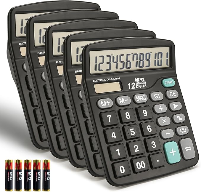 M&G Desk Calculator 12 Digit Office Calculators by MG