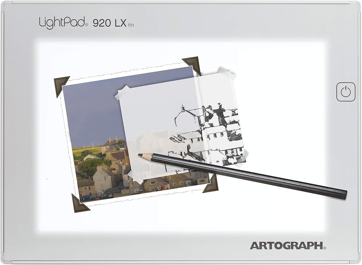 artograph lightpad 920 lx thin dimmable led light shown in use
