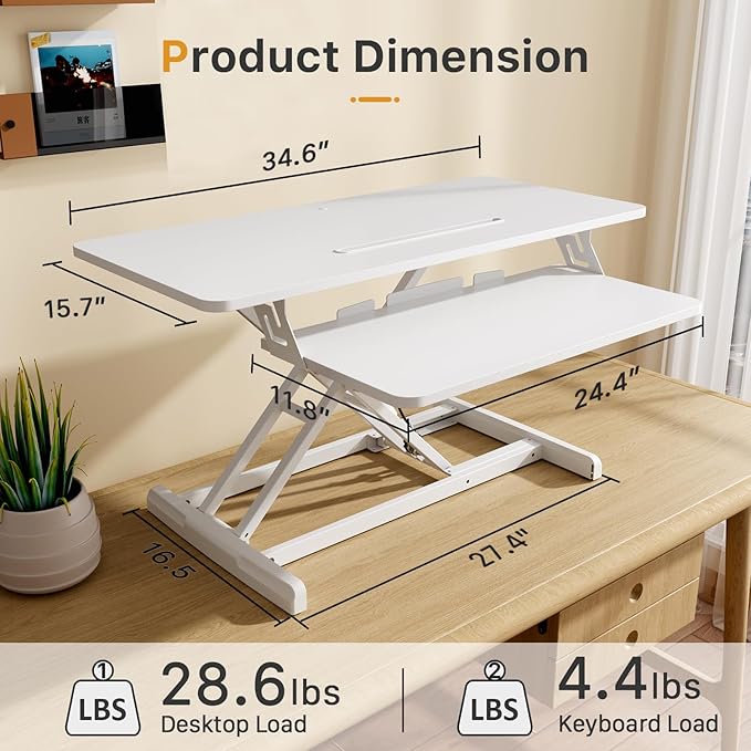 JOY worker Standing Desk Converter, Desktop Workstation Riser - Image 2