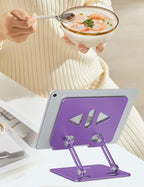 Aoviho Tablet Stand Holder for Desk, Adjustable Desktop Tablet Holder, Foldable - Image 2