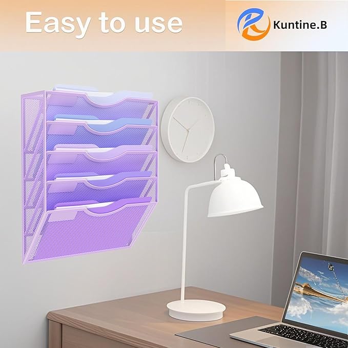 Kuntine.B Wall File Organizer Office Hanging Magazine Holder Wall File Organizer - Image 7