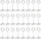 TecUnite 24 Pieces 3.35 Inch Table Number Holder Place Card Photo Holder by TecUnite