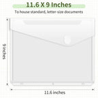 Sooez 30 Pack Binder Folders Pockets with Staggered Closures, Letter Size | Clear Binder Pockets for 3 Ring Binder, Space-saving Binder Organizer Sleeves, Binder Divider with Pockets, for School Office