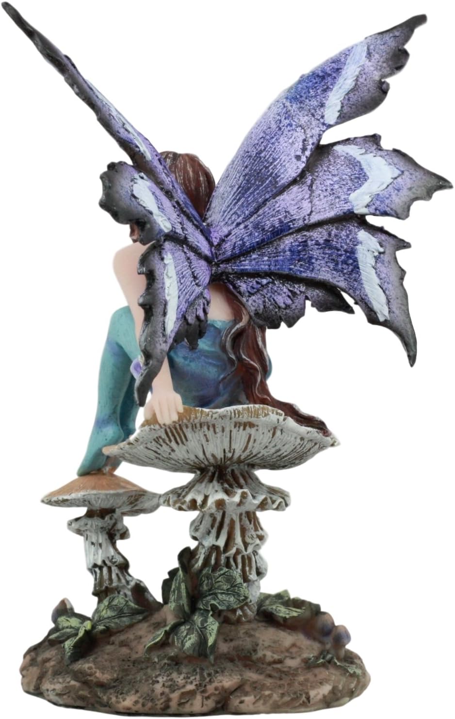 Ebros Amy Brown Forest Willow Nice Fairy Sitting On Wild Giant Mushroom Stool...