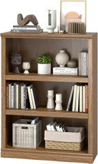 blini 3-Shelf Bookcase Wooden Bookshelves 33in Wide Floor Standing Display - Image 5