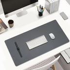 KINGFOM Desk Pad Office Desktop Protecter, PU Leather Desk Mat Blotters - Image 2