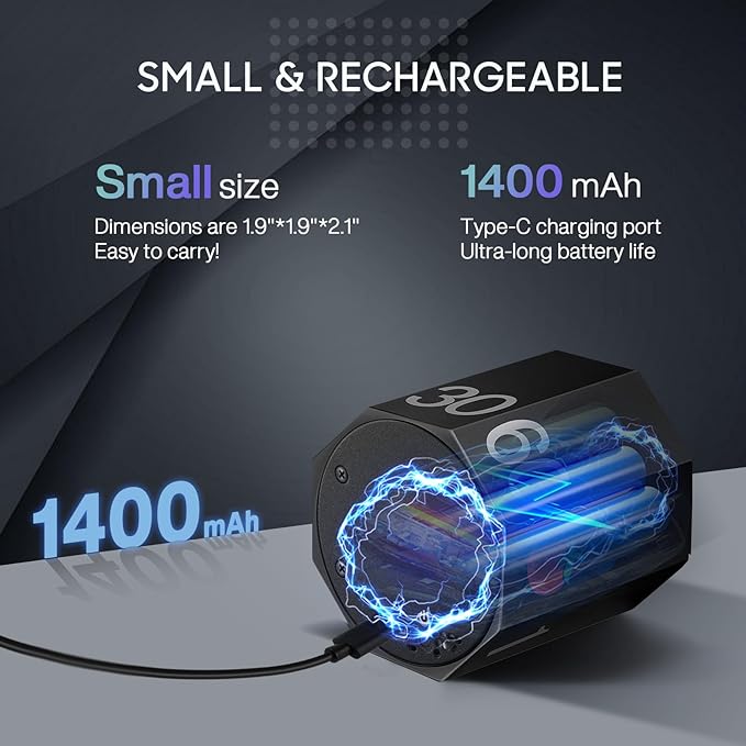 Digital Pomodoro Timer, Frosted Metal Productivity Cube Timer, 1.8 In LED - Image 6