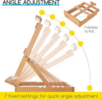 MEEDEN Heavy-Duty Tabletop Studio H-Frame Wooden Easel- Solid Beech Wood - Image 3