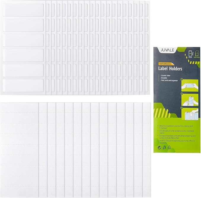 Juvale Clear Vinyl Binder Spine Label Pockets by Juvale