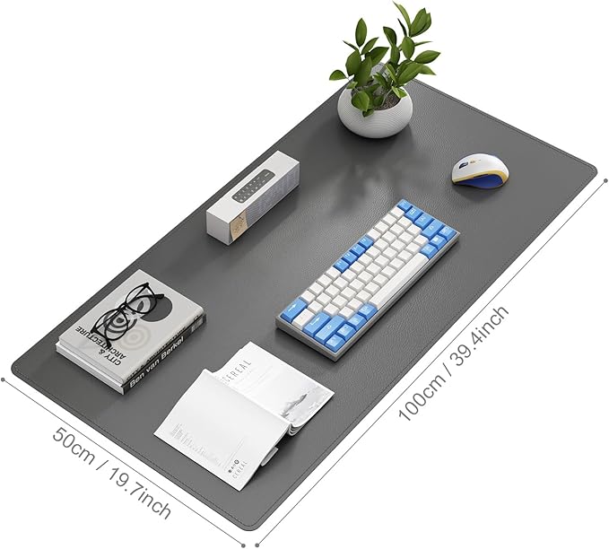 DAWNTREES Desk Mat Protector, PU Leather Desk Pad, Non Slip, Large Mouse Pad - Image 2