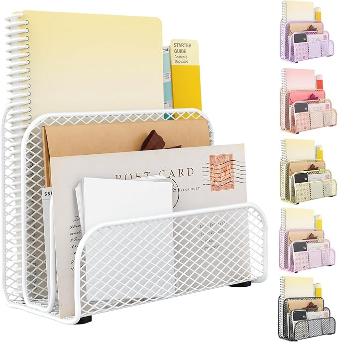 gianotter Mail Organizer Countertop, Metal File Holder by gianotter