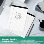 Roneky Legal Pads 5x8 Inch, 4 Pack, Narrow Ruled, 5x8 White Legal Pad, Mini - Image 5