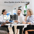 TeQable Tablet Stand for Desk, Gooseneck iPad Holder Clamp Mount, 360° - Image 7