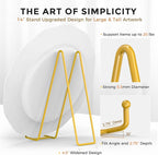 TR-LIFE 14 Inch Gold Metal Plate Stand - Image 2