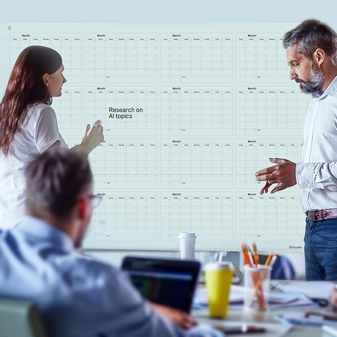 Magnetic Glass Yearly Calendar Whiteboard - Image 6