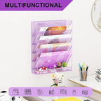 GDINDINFAN Wall File Organizer Holder Mesh Hanging Paper Document Holder - Image 6