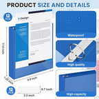 Henoyso 12 Pcs 3 Ring 1 Inch Binders Fits 8.5 x 11 Inch Letter Size Paper - Image 2