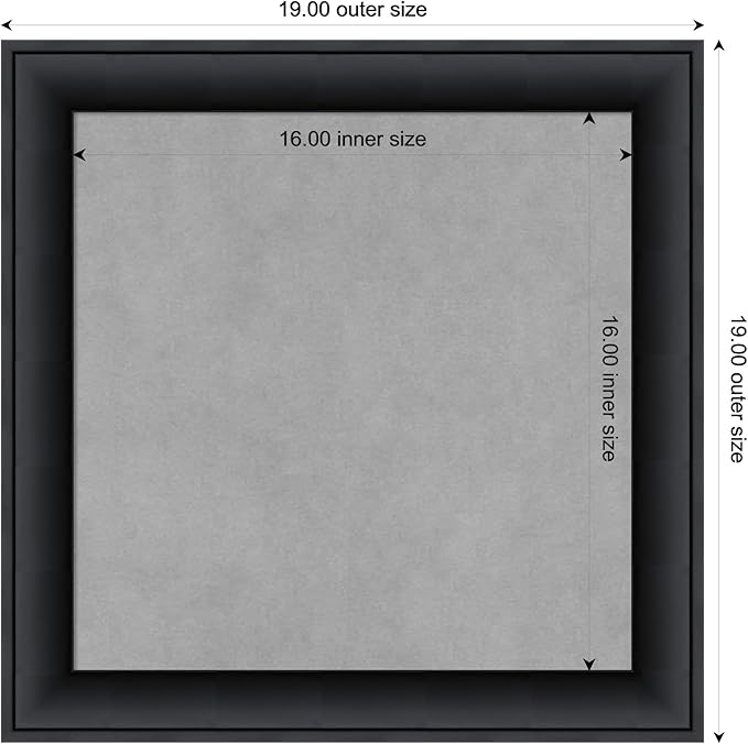 Amanti Art Black Framed Magnetic Board 19x19 Small Vision Board - Image 4