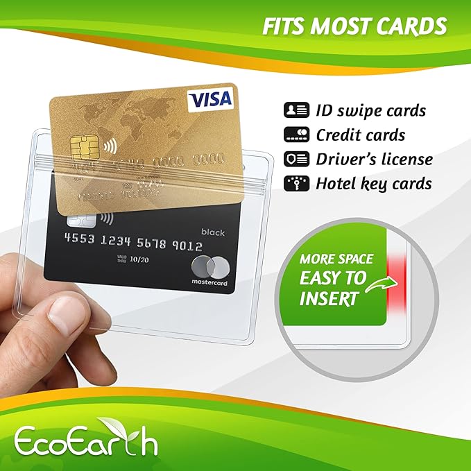 EcoEarth - Horizontal Card Protector w/Soft Edge - Sealable 4x3 Inch, 50 Pack - - Image 5