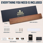 magnetic knife holder for wall, 16 inch acacia, front angle view