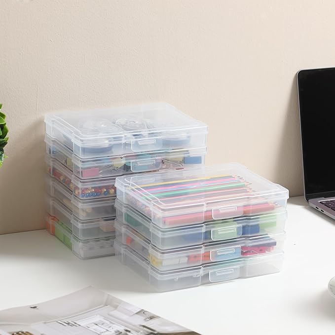 novelinks 12 Pack 5"x7" Clear Photo Storage Boxes – Plastic Picture Organizer - Image 6